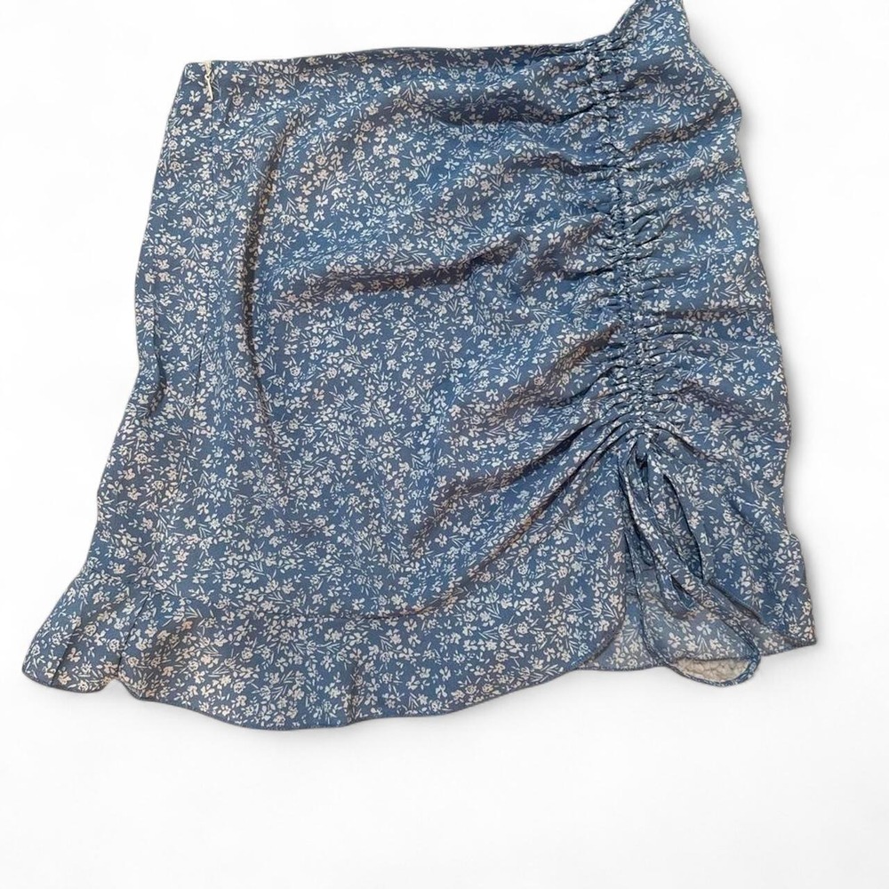 SHEIN blue floral mini skirt
